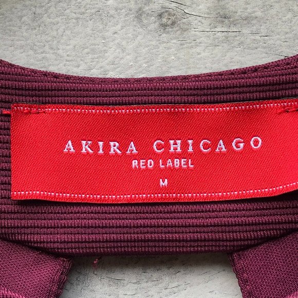 Akira Chicago Red Label Stunning Cutout Back Design - Burgundy Dress - Picture 11 of 12